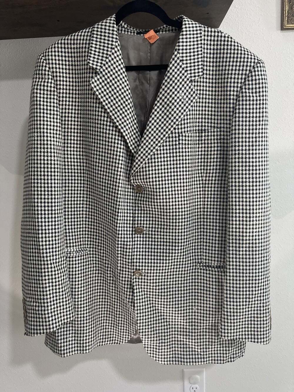 Top Manager's Made in Italy Houndstooth Blazer –Cecchi Paolo Lanificio Silk/Wool